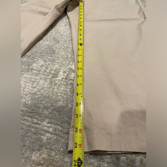 J. Jill Pants Women's 16 Beige Khaki Linen Blend Stretch Cropped Ankle Straight - Picture 8 of 9